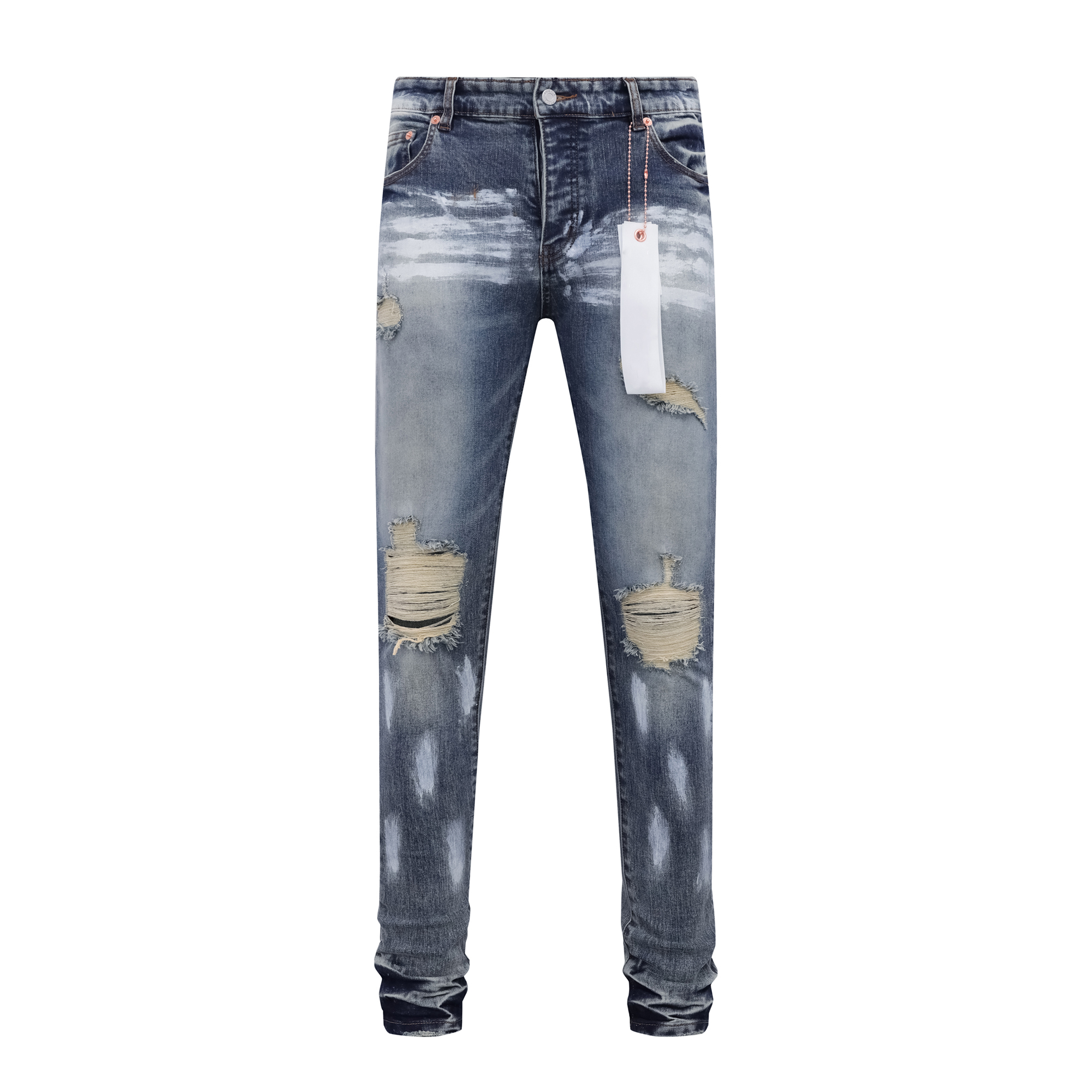 Mens jeans designer jeans brand denim trousers fashion boys pants distressed & ripped slim fit straight jean for men pencil pants stonewashed black blue