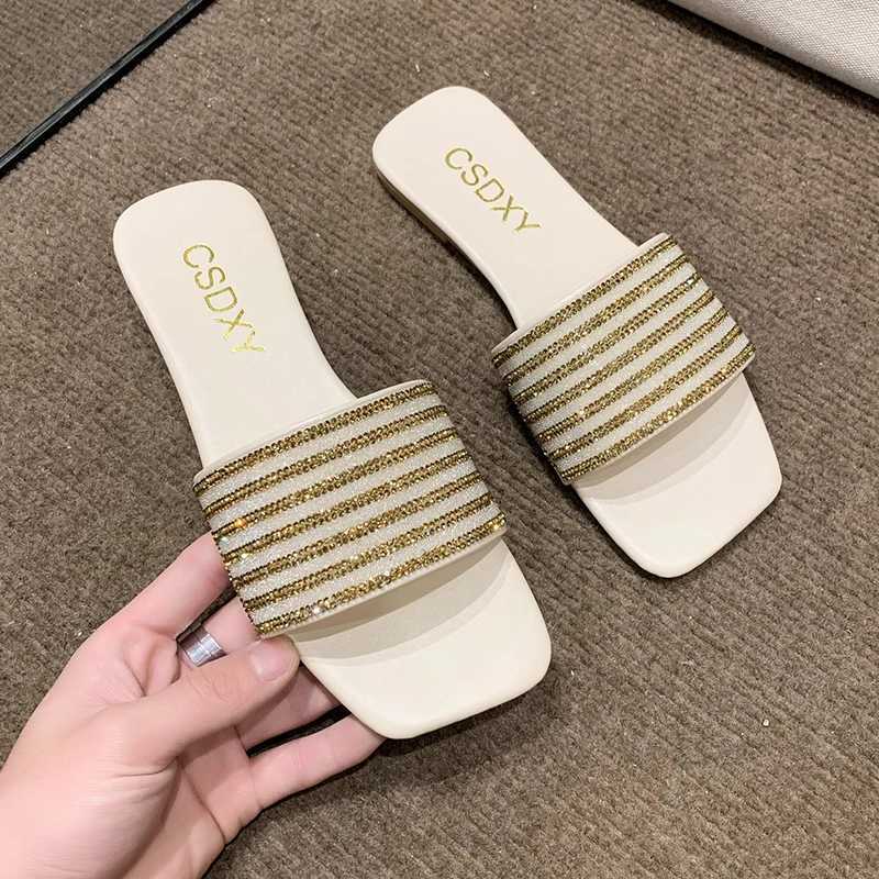 Luxury Brand Wens Slippers Flat Anti Slip Outdoor Open Toe Beach Wens Sandals Sexy Fi Design Slip Wens Shoes Y250306