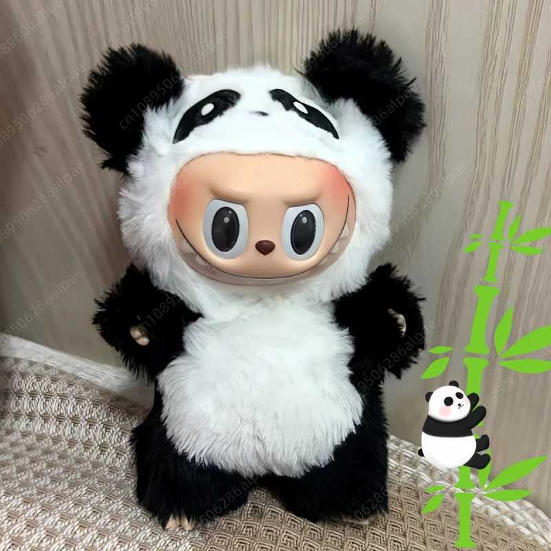 New Goods The Monster Labubu Panda Black And White Series Vinyl Dolls National Treasure Toy Creative Pendant Model Replica GiftsT250306
