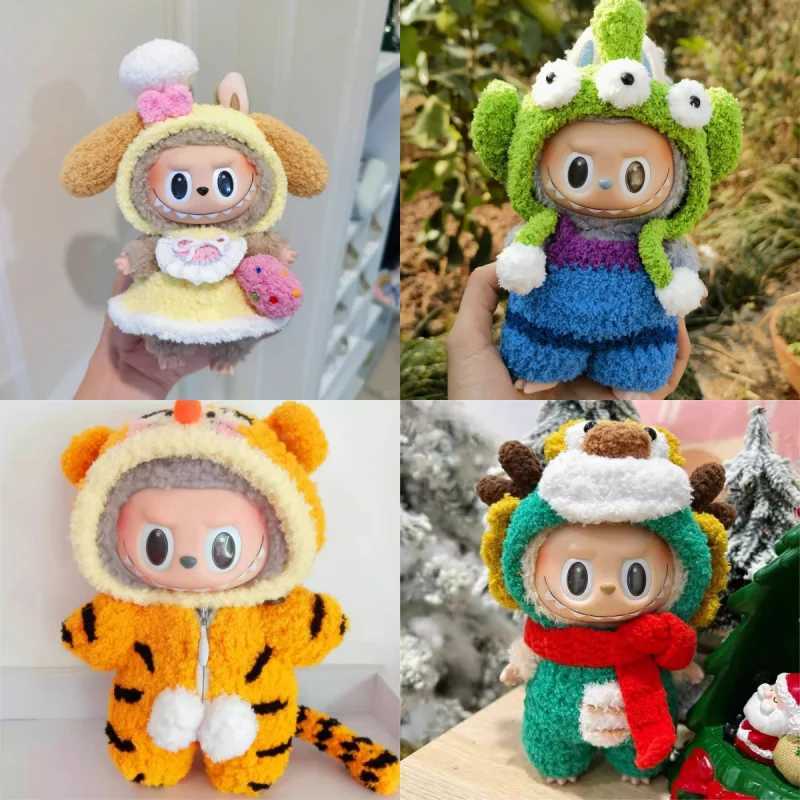 17cm Monster Labubu Dolls Only Fashion Little Clothes Hoodies Doll Toy Clothe Match Hoodie Lovely Accessories Gift ToyT250306