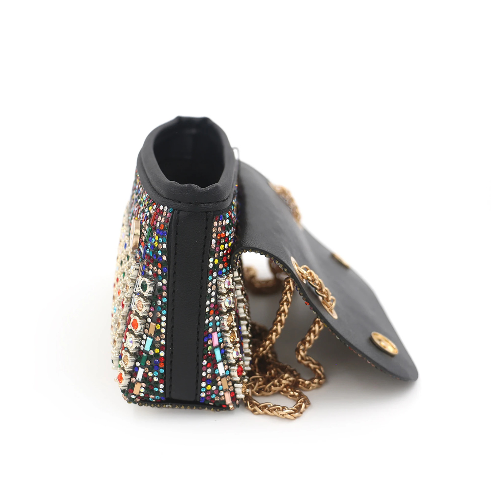 Gorgeous Pu Sparkling Diamond Flip Envelope Bag Evening Bag Womens Shoulder Bag Can Be Worn Cross-Body Wedding Party with Dress Skirt 250306