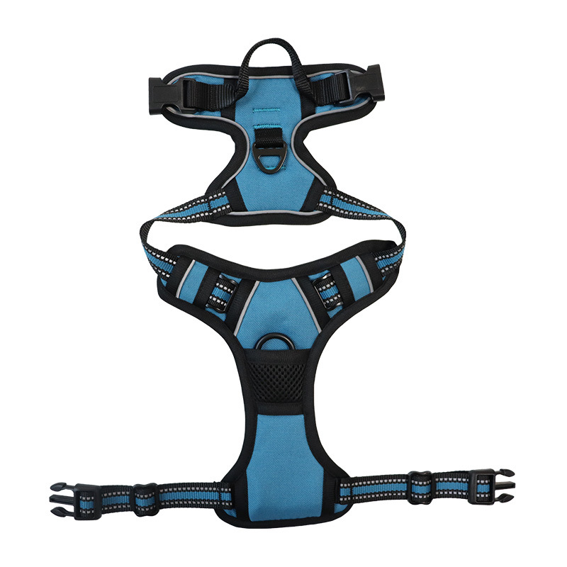 Dog Harness Medium Sized, No Pull Pet Harness with 3 Buckles, Adjustable Soft Padded Pooch Vest with Instant Control Handle, Reflective Pet Vest for M