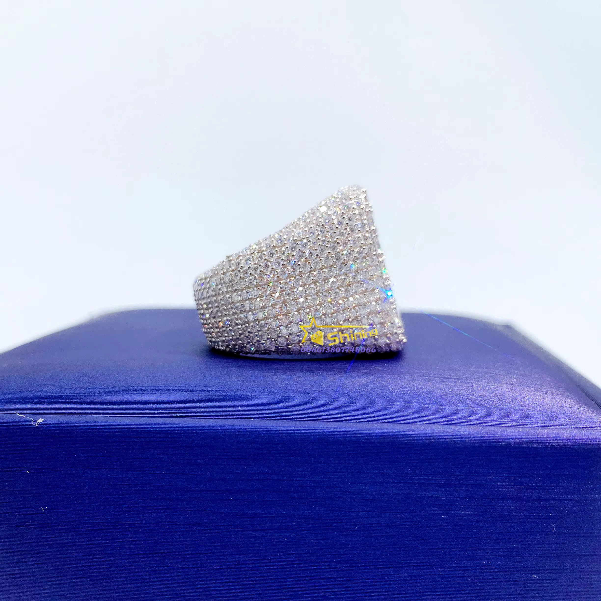 Bling Jewelry Wholesale Hip Hop Vvs Moissanite Lab Diamond Men Iced Out Ring
