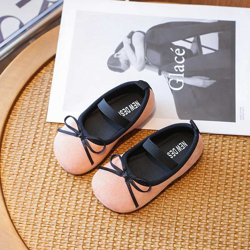 Unishuni Child Mary Jane Shoes Girls Velvet Ballet Flats with Elastic Band Kids Round Toe Casual Shoes 4-10Y Spring Autumn ShoesT250306