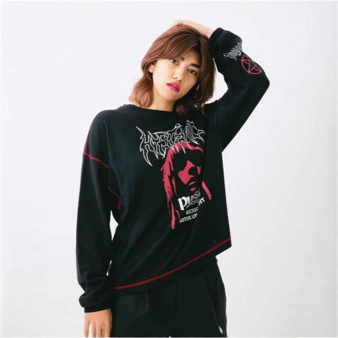 Autumn winter new fun niche unisex casual loose and versatile round neck trendy hoodie