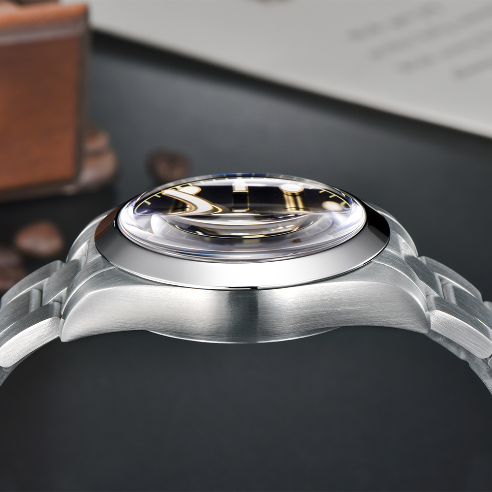 LIGE men's sports watch, precision steel strip, business mechanical watch, multifunctional waterproof night light watch