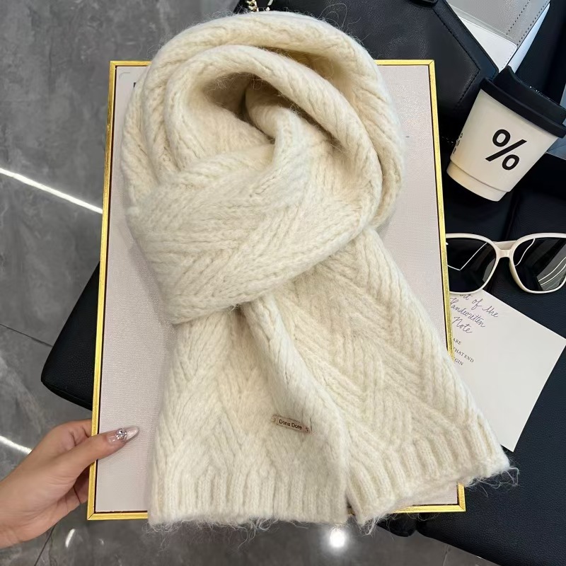 K054 Albaka Alpaca Scarf Women's Winter 2024 New Wool Blended Korean Style Trendy Student High-Quality Knitted