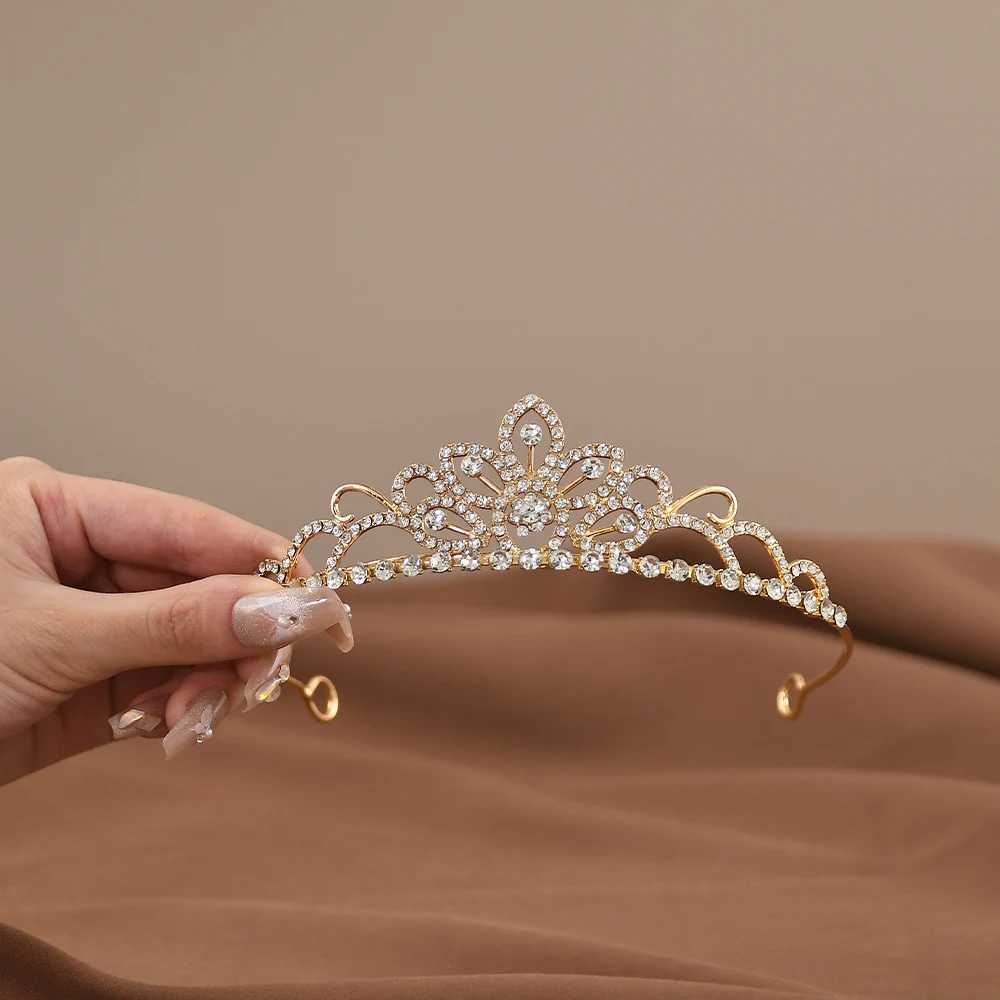 Mini Crowns Hair Cb Crystal Bridal Tiaras For Girls Rhinestone Pearl Wedding Birthday Party Childrens Hair Accessories X250306