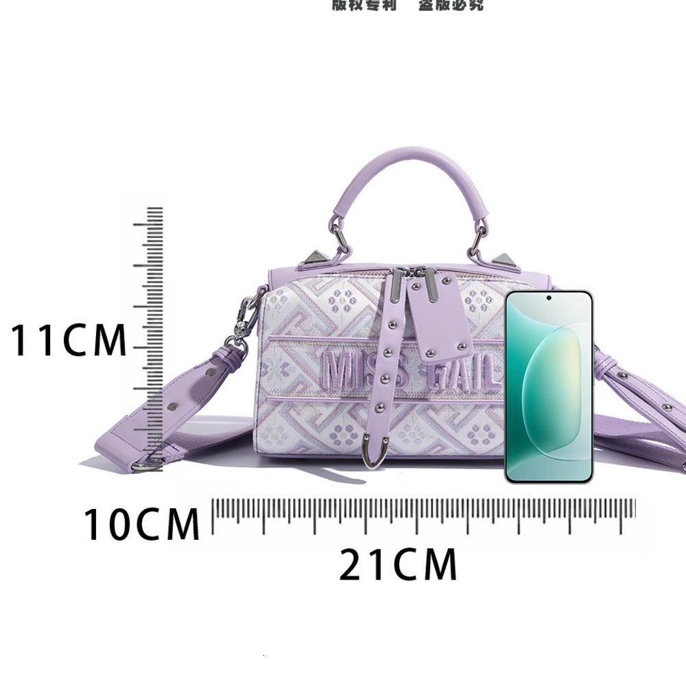Xiaoxiangfeng Zhuangjin New Versatile Handbag, Large Capacity Commuting Fashion Boston Crossbody Bag, Women's Bag
