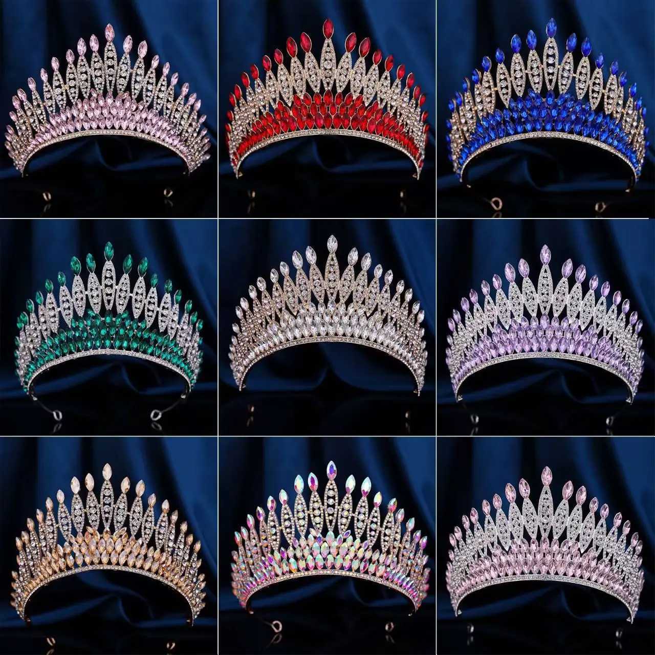 Vintage Baroque Diadem Luxury Bride Tiara Crown for Wedding Hair Accessories Beauty Pageants Elegant Jewelry X250306