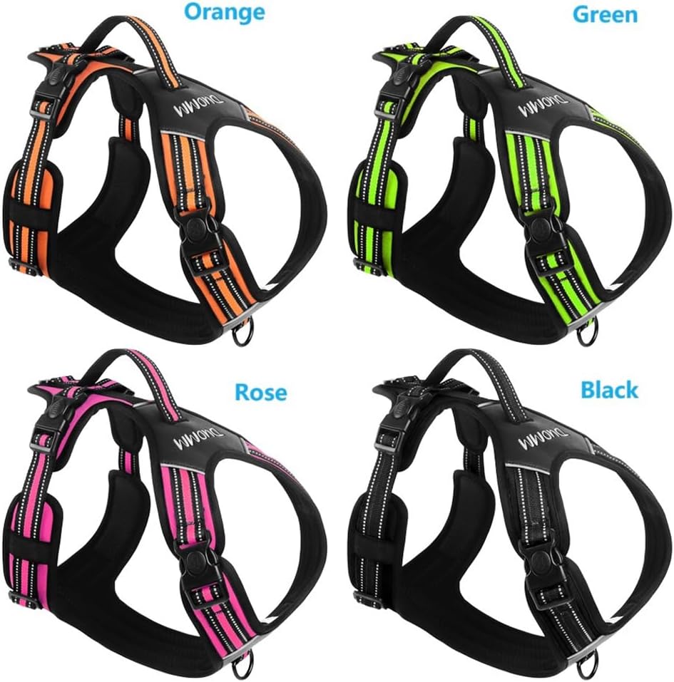 Optimized: Heavy-Duty No-Pull Tactical Dog Harness with Handle - Reflective Adjustable Military Vest for Large Dogs, Perfect for Walking, Hiking & Out