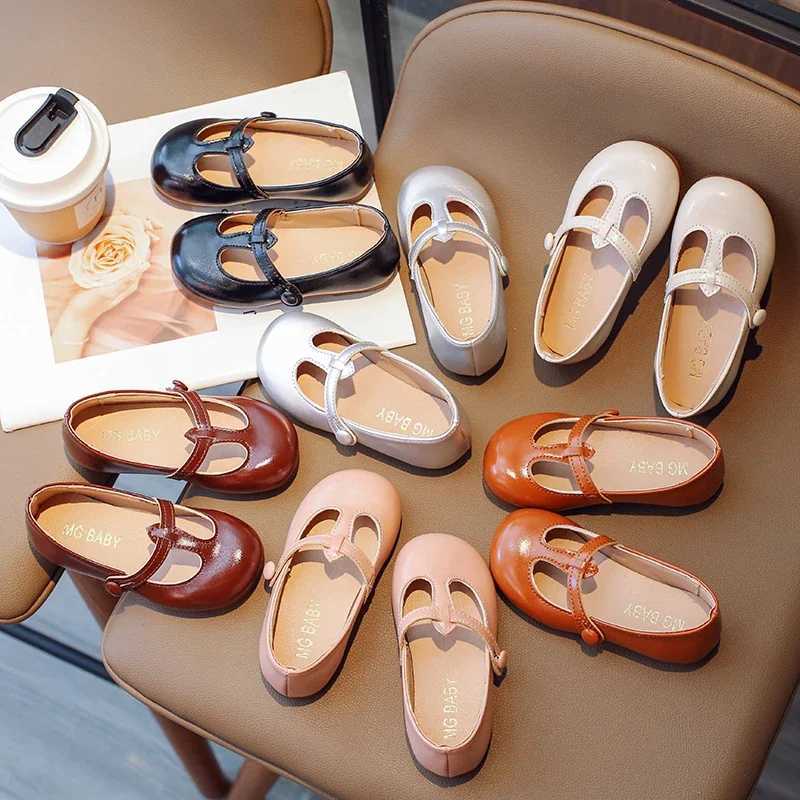 Toddler Girls Mary Janes Vintage Six Colors Shallow Autumn Children Flat Shoes 21-35 Round Toe Non-slip Classic Light Kids ShoeT250306