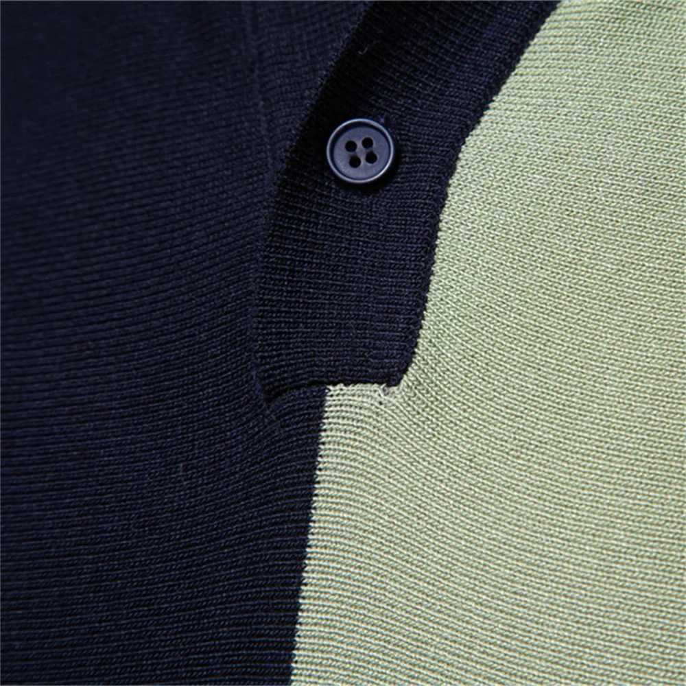 AIOPESON Brand Mens Striped Mesh Polo Shirt for High Quality Breathable Fabric Stylish Casual Male Polo Shirts X250306