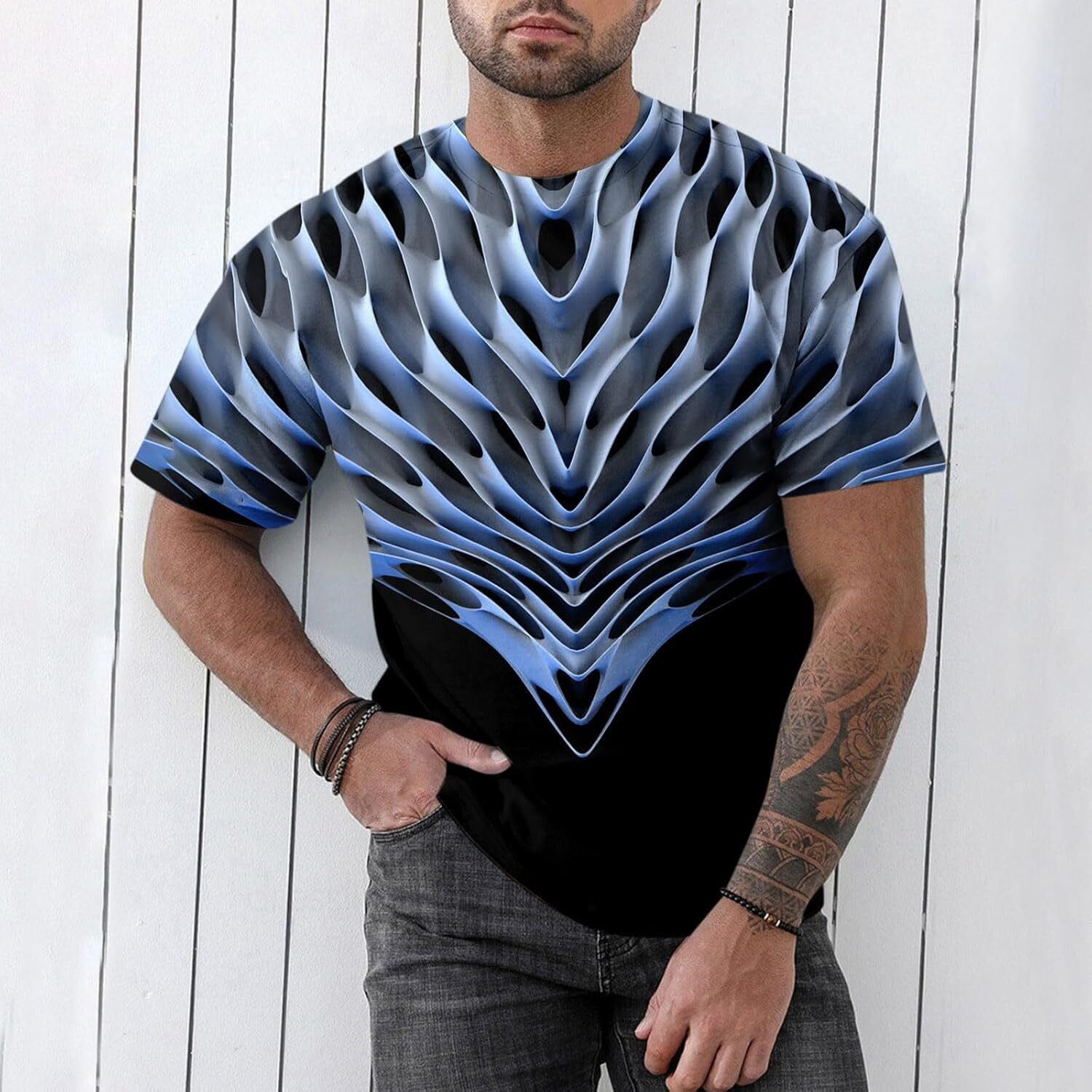 Mens T shirt Men's Funny T Shirts Graphic Tees Casual Summer Short Sleeve 3D Printed Tee Shirt Top, tee Casual tops summer clothes fashion