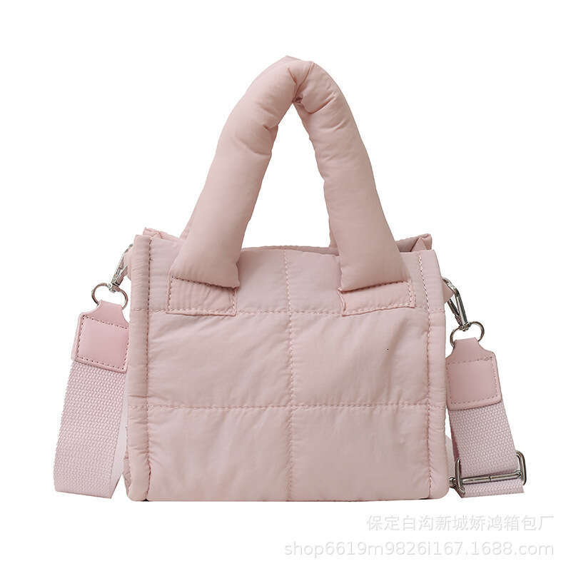 New Tote Women, Lightweight Down Cotton Handbag, Korean Edition Mini Single Cross Shoulder Small Square Bag For Women