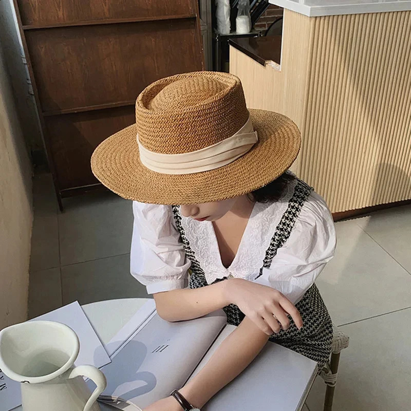 Summer Hat for Women Men Panama Straw Hats Travel Beach Sun Hat Wide Brim Fedora Jazz Hat UV Protection Summer Holiday Hats 2024 250303