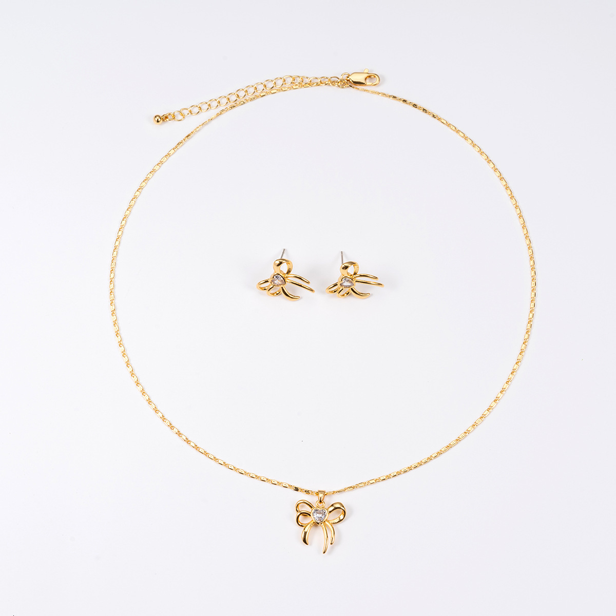 Butterfly Copper Inset Zircon Necklace Female Fashion Temperament Collarbone Chain Necklaces