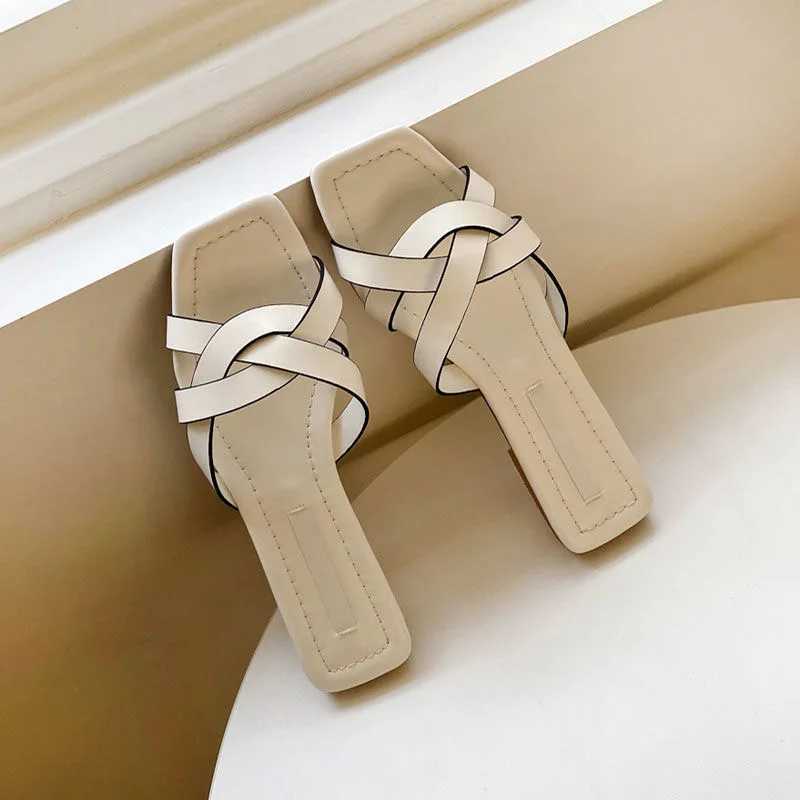 2023 Summer Flat Slippers for Wen Household N-slip Wens Shoes Low H Sandals Fi Soft Indoor Slippers Wen Y250306