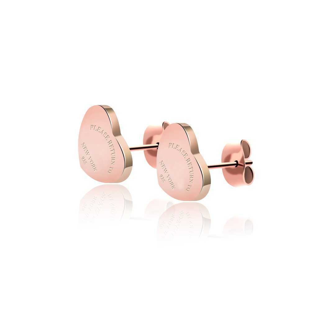 Dangle Chandelier Titanium Steel Jewelry t Peach Heart Earrings Womens Hearsimple Earrings Three Color Selection of Love H250306