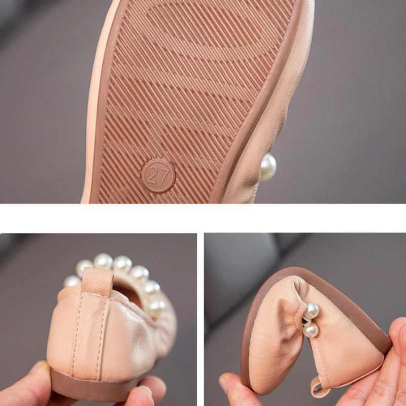 Toddler Girls Flat Casual Shoes Light Breathable Princess Soft Sole Loafers Fashion Comfortable Kids Leather Mary Janes ShoesT250306