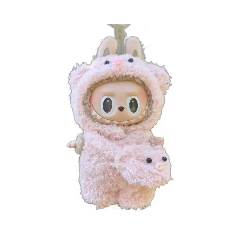 17cm Cute Mini Plush DollS Clothes Outfit Accessories For Korea Kpop Exo Labubu Idol Dolls Jumpsuit Clothing DIY Kids GiftT250307