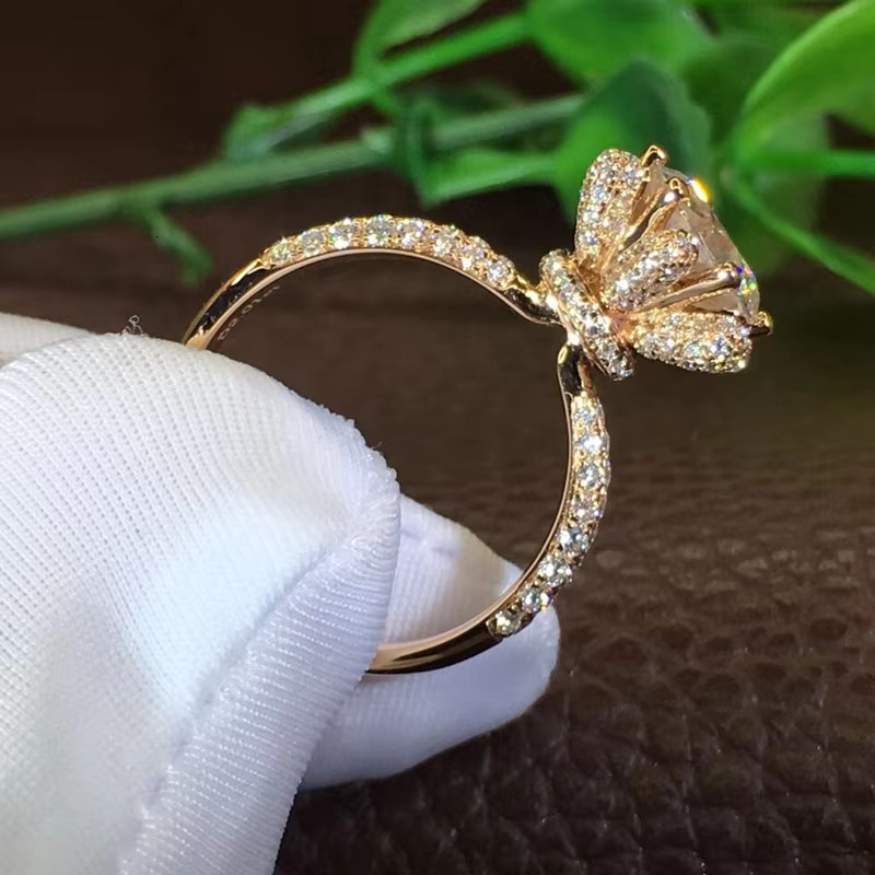 Custom Jewelry Forever love Engagement Ring 18k White Gold Moissanite Diamond Ring