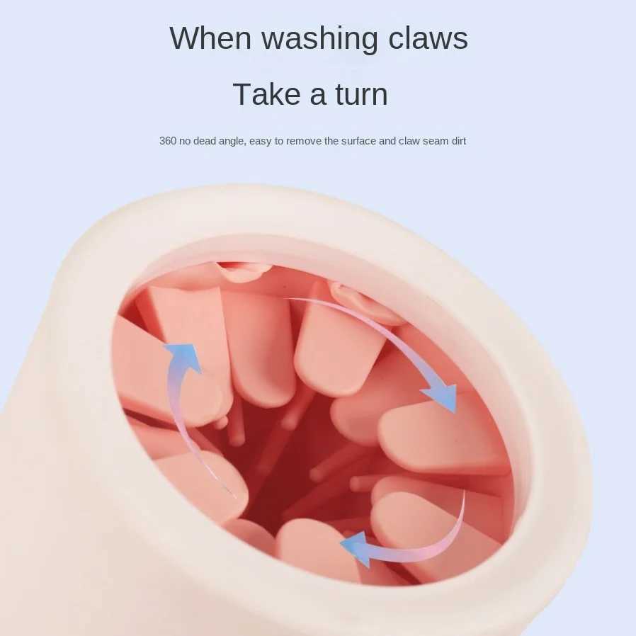 Pet Foot Washer Cup Silicone Soft Foot Cup Cat Foot Cleaning Bucket Dog Paw Cleaner Cup Manual Quick Feet Wash Cleaner M250306
