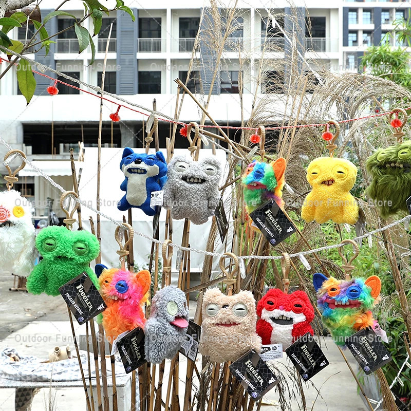 Fuggler Plush Keyrings Ugly Monster 12cm Grin Sasquoosh Squidge Oogah Boogah Sketchy Squirrel Toys Backpacke Rings 250305