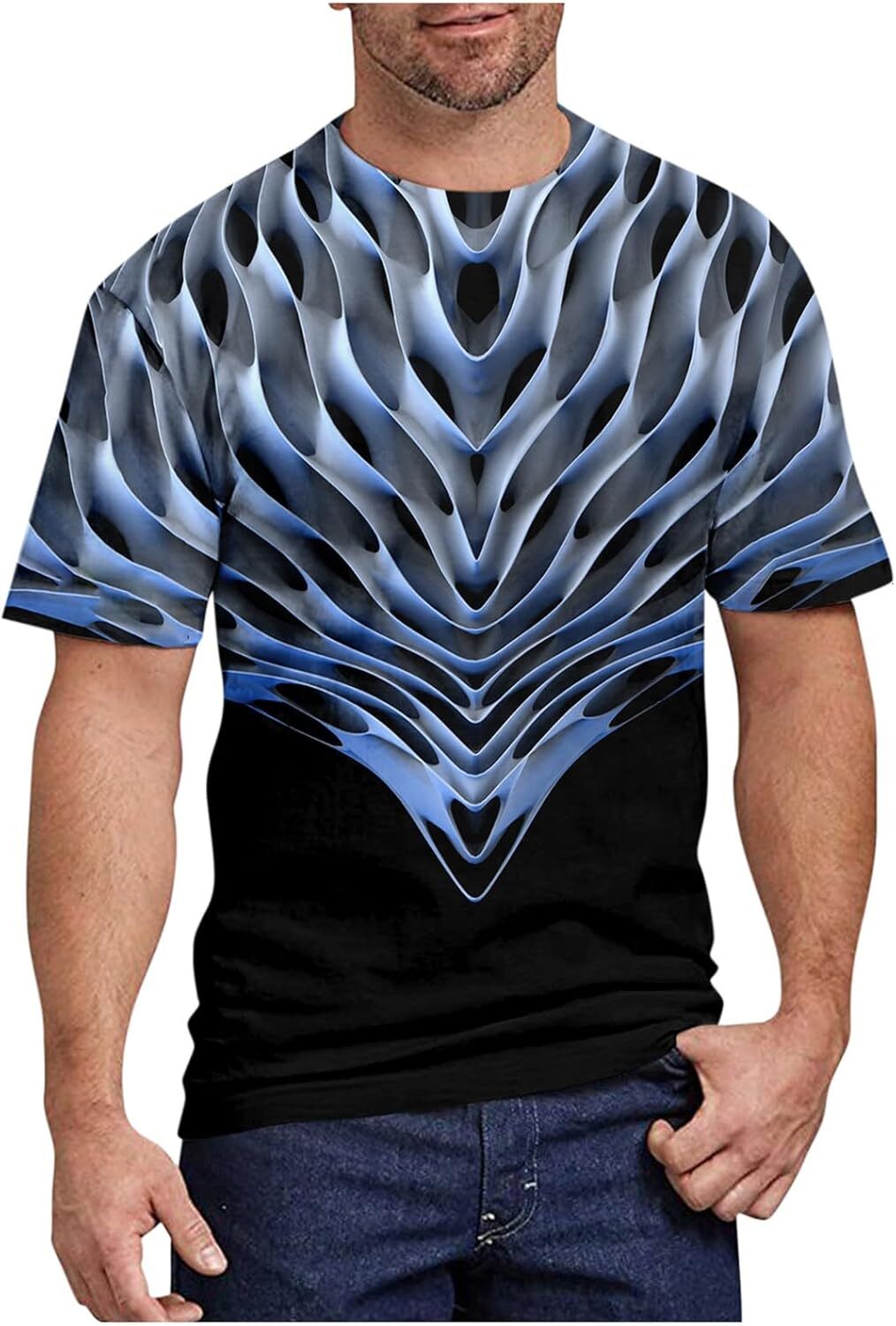 Mens T shirt Men's Funny T Shirts Graphic Tees Casual Summer Short Sleeve 3D Printed Tee Shirt Top, tee Casual tops summer clothes fashion