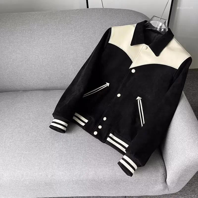 Men's Jackets Trendy Long Sleeve Lapel Jacket For Men Casual Artistic Autumn Winter Arrival Cool Motorcycle Wear Loose Fit Outerwear