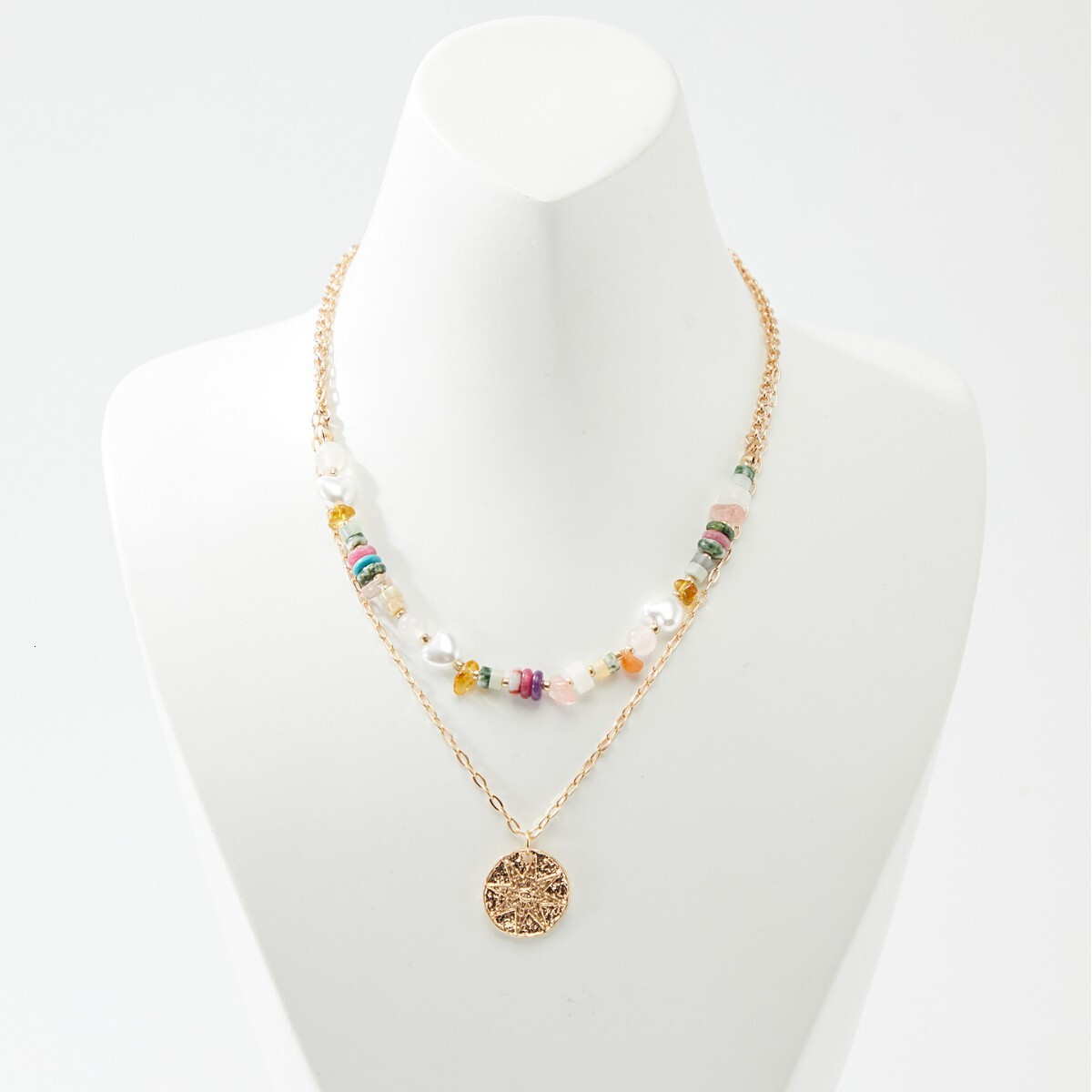 Fashion Personality Simple Beaded Double-layer Chain Necklace With High Touch Collarbone Chain Women Designer Jewelry