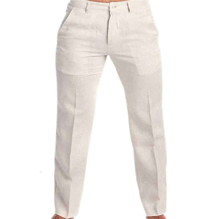 Men's Spring and Summer Solid Color en Slanted Pocket Loose Pants 2025 New Casual Versatile Fashion Clothing