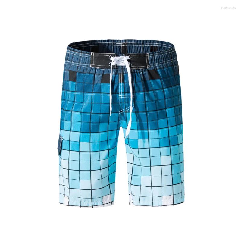 Men's Shorts Quick Dry Beach Summer Fashion Printing Board Lining Swim Trunks Loose Bermuda