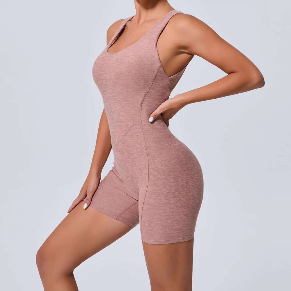 Seamless Yoga Sports Fiess High Waist Hip-Lifting Backless Shockproof Bra Suits Workout Gym Shorts Sets For Women KLMY