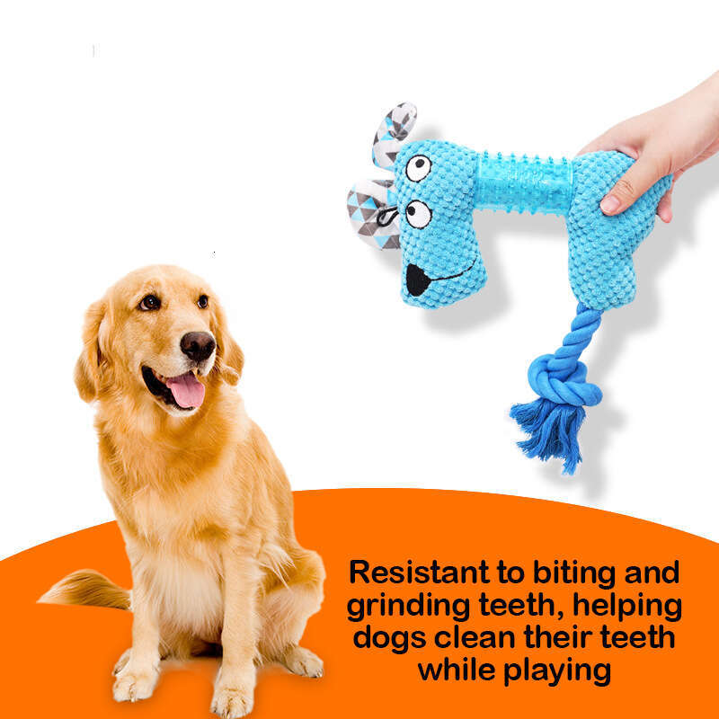 DHpet Dog Chew Toy with Squeaker, Durable Cotton Rope Aggressive Chewers, Interactive Puppy Teething Toys for Small Medium, Boredom Relief and Dental 