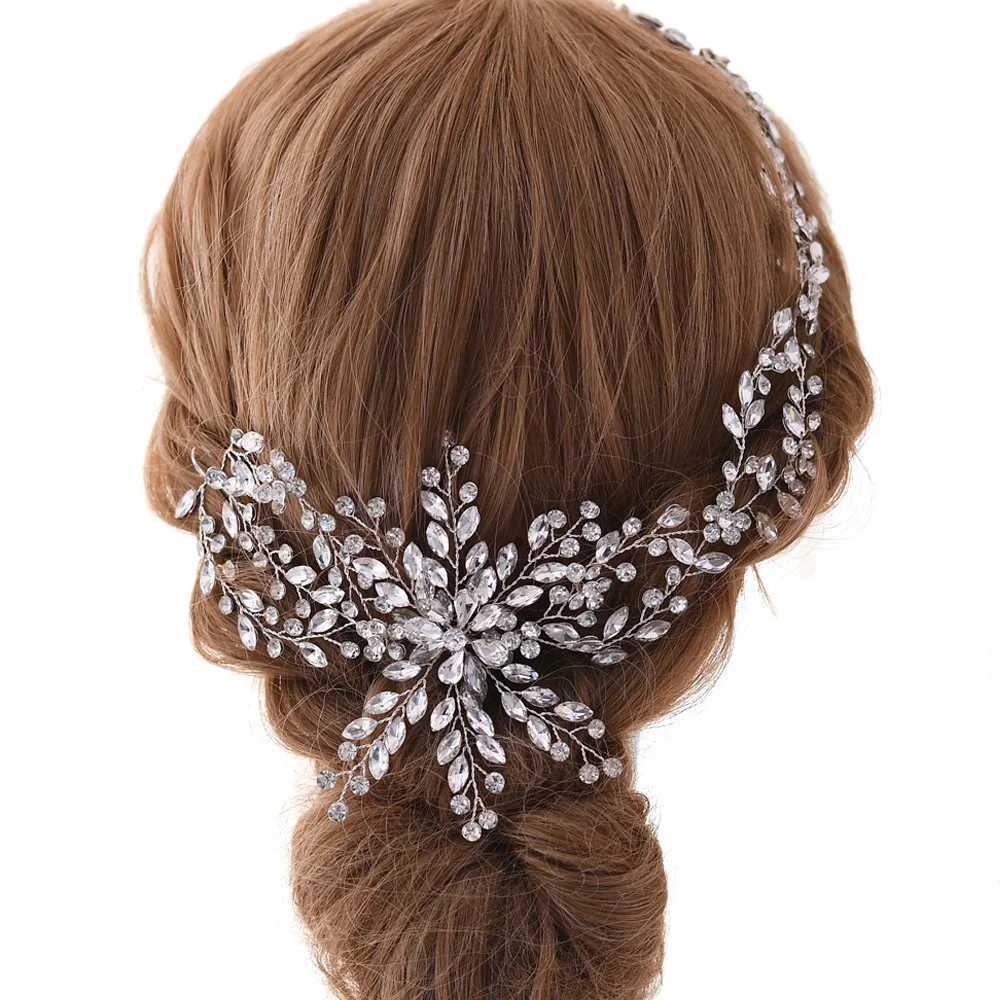 Luxury Fashion Bridal Band Dress Wedding Hair Accessories Rhinestone Hair Decoration Jewelry Hair Accessories X250306