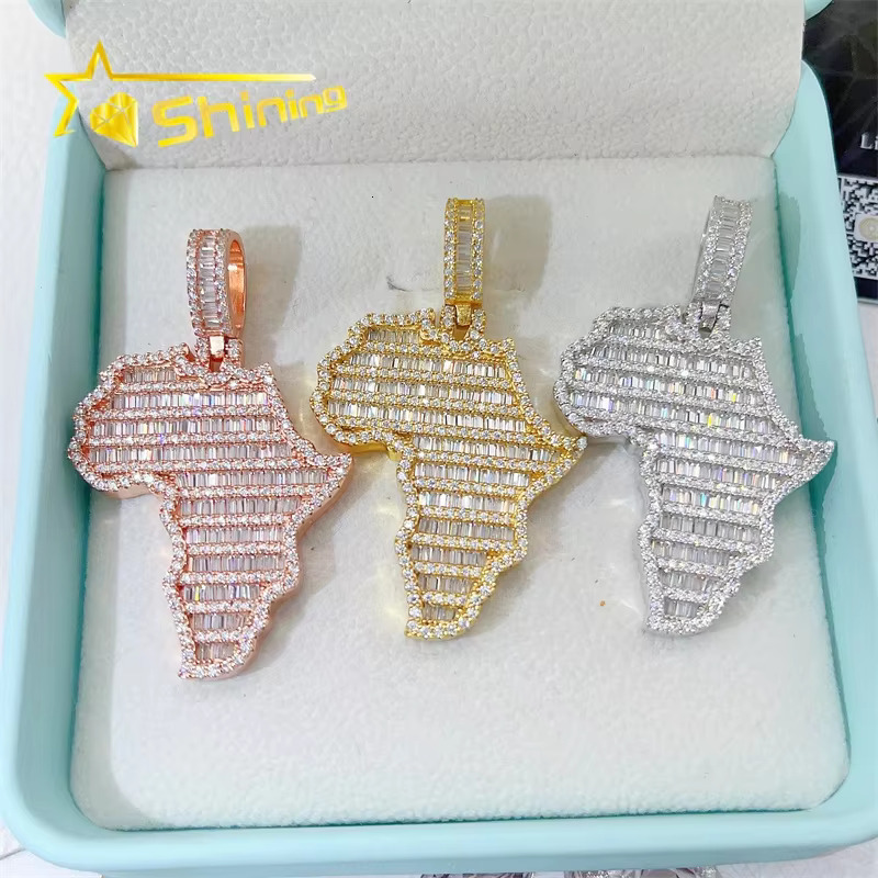 Gra Certificated Diamond 925 Sterling Silver Vvs Moissanite Pendants Men Pendant