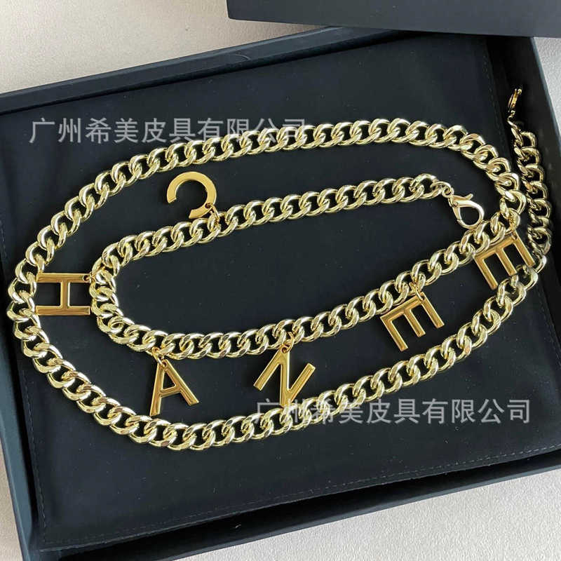 belts for women designer luxury style women's waist chain letter chain belt high-end dresses sweaters chains belts