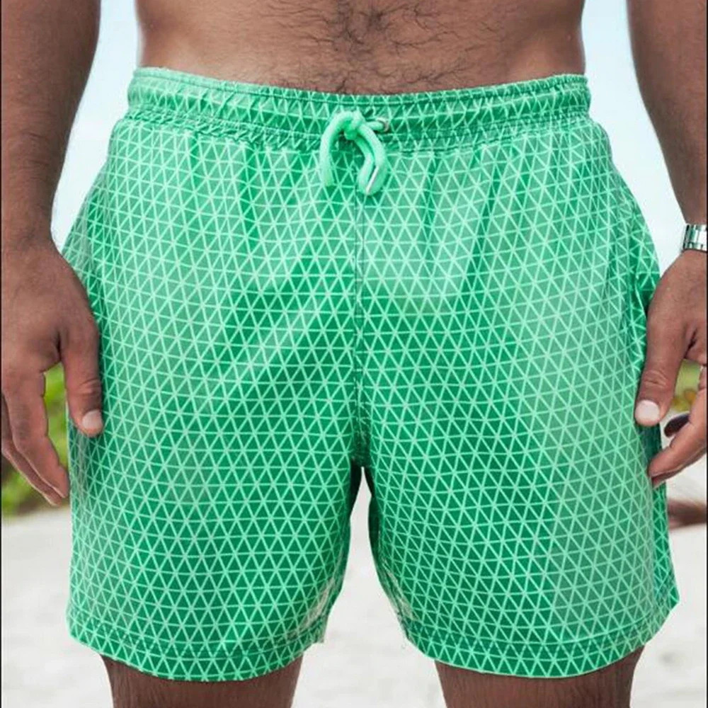 Mens Swimming Shorts Water and Temperature-Sensitive Color-Changing Beach Pants Summer Swim Trunks Surf Shorts Magical Swimwear 250306