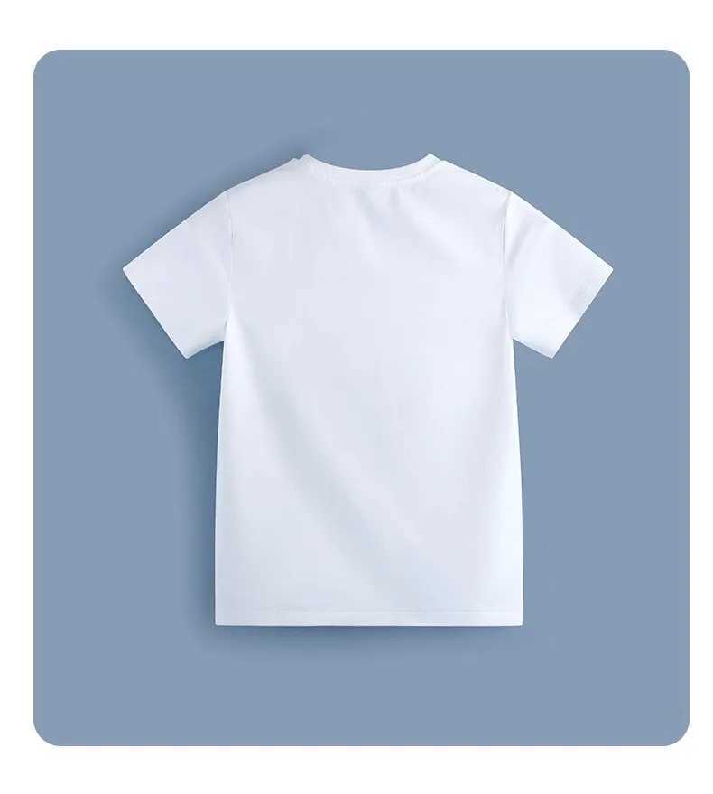 Solid Color 100% Cotton T-shirts Boys Girls Kids Clothes Black T Shirt Summer Casual White Short Sleeve Tshirt High-quality TopsT250306