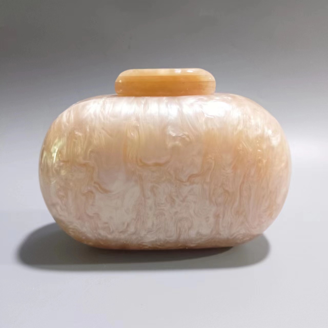 Women's New Elliptical Shell Goose Egg Fashion Evening Single Shoulder Diagonal Straddle Bag Vintage lucite evening bag