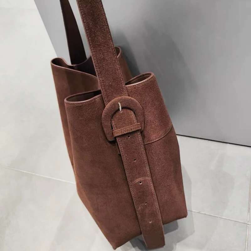 Korean Vintage Genuine Leather Tote Bags For Women Designer Handbags Purse 2025 New In Cowhide With Inner Pocket Shoulder