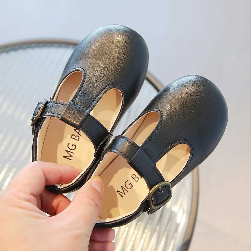 0-6 Years Toddler Girl Shoes Spring Autumn Kids Flats For Girl Soft PU Leather Shoes School Children T-strap Casual OxfordsT250306