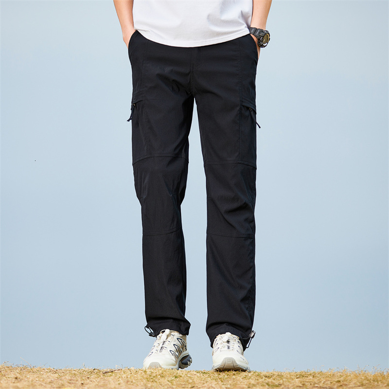 tracksuit Mountain style thin assault women, sports and casual quick drying multi pocket work pants, straight leg oversized hiking pants for men