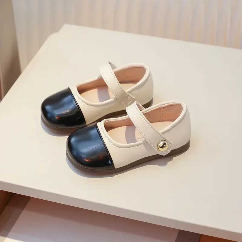 Girls Shoes Childrens Princess Small PU Leather Shoes 2024 Spring Autumn New Mary Jane Flats Baby Fragrant Dance FootwearT250306