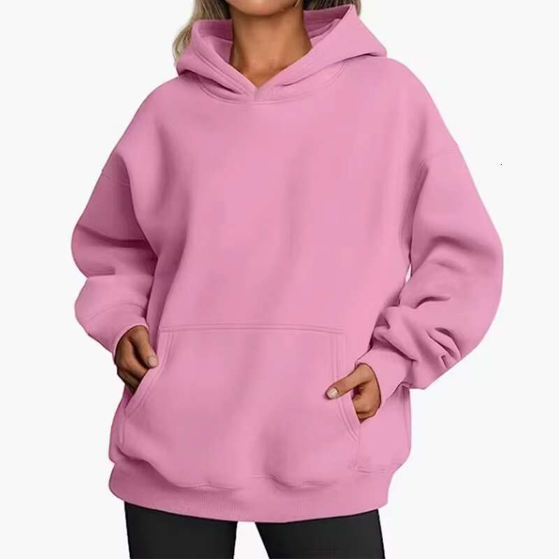 Custom Women's Hoodies Oversized Fleece Hooded Sweatshirt Loose Fit Casual Sport Pullover Tops With Pocket
