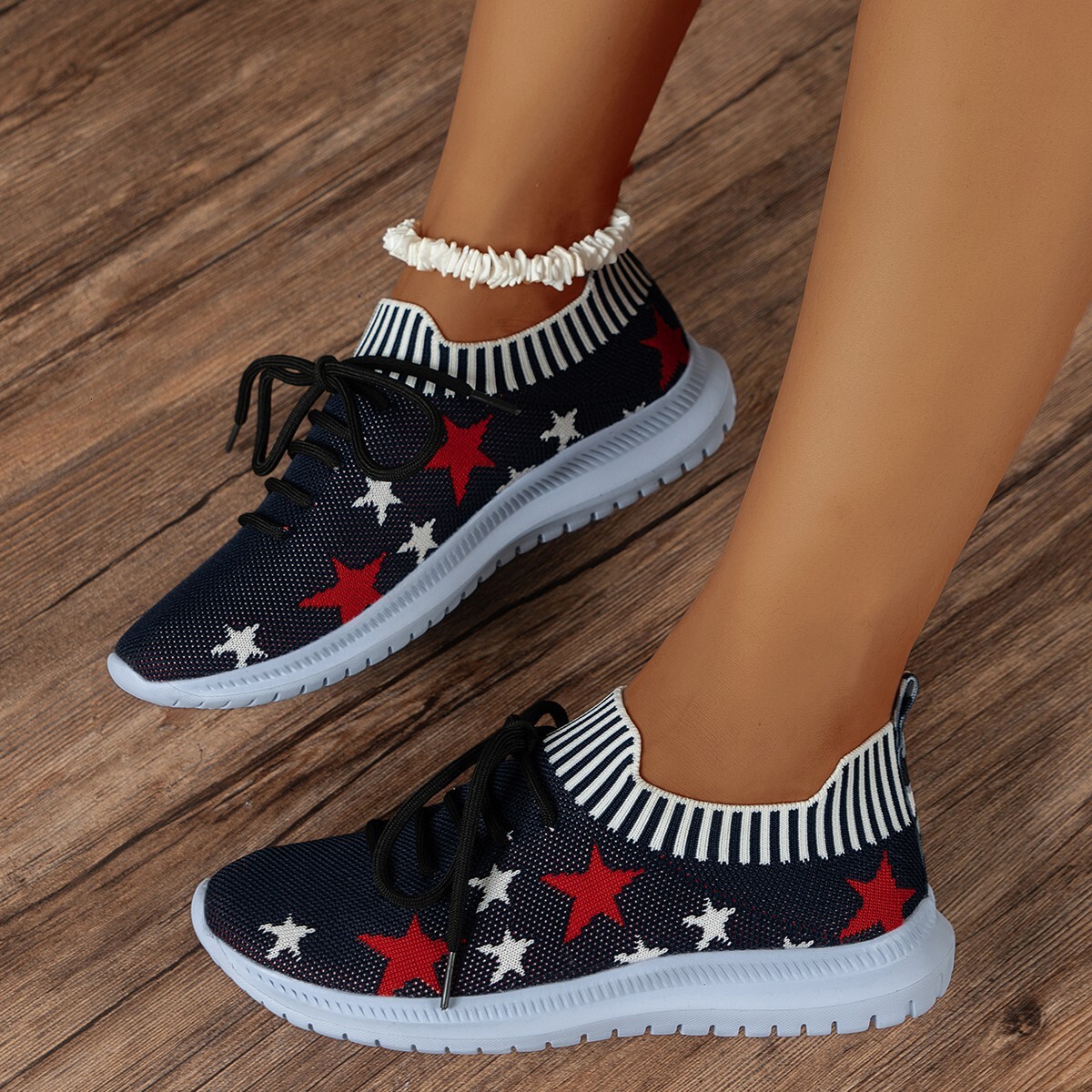 Women's shoes single shoe pattern new large size comfortable 2025 star summer casual ddmykukumalu