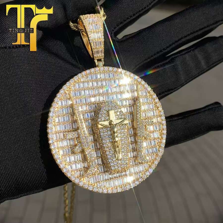 Diamond hair new Dulisa 925 silver inlaid moissanite pendant hip-hop accessory can be worn with 10mm necklace