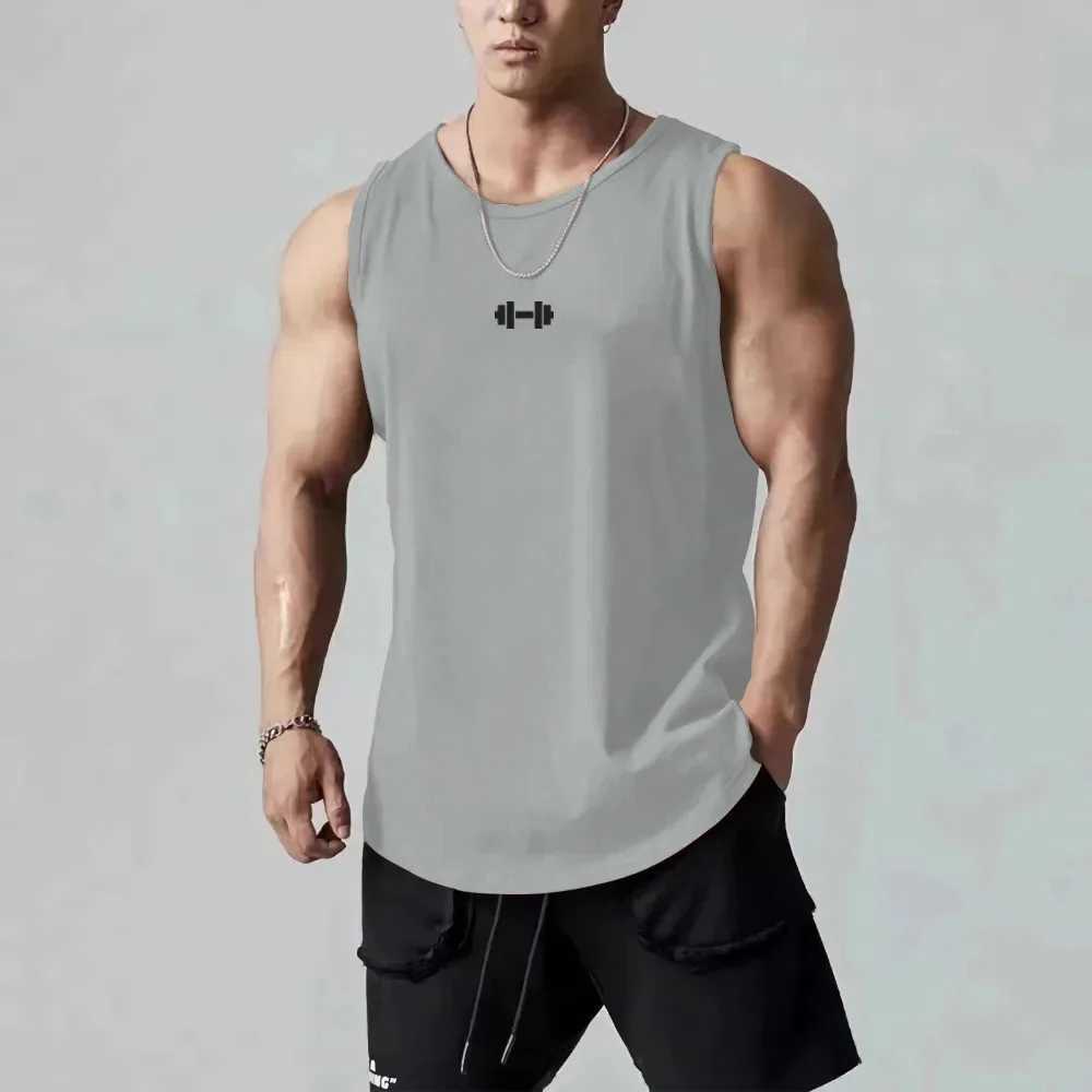 New Breathable Vest Mens Gym Sleeveless Shirt Placket Two Side Blank Fitness Clothing Quick Dry Sportswear Muscle Tank TopsT250318