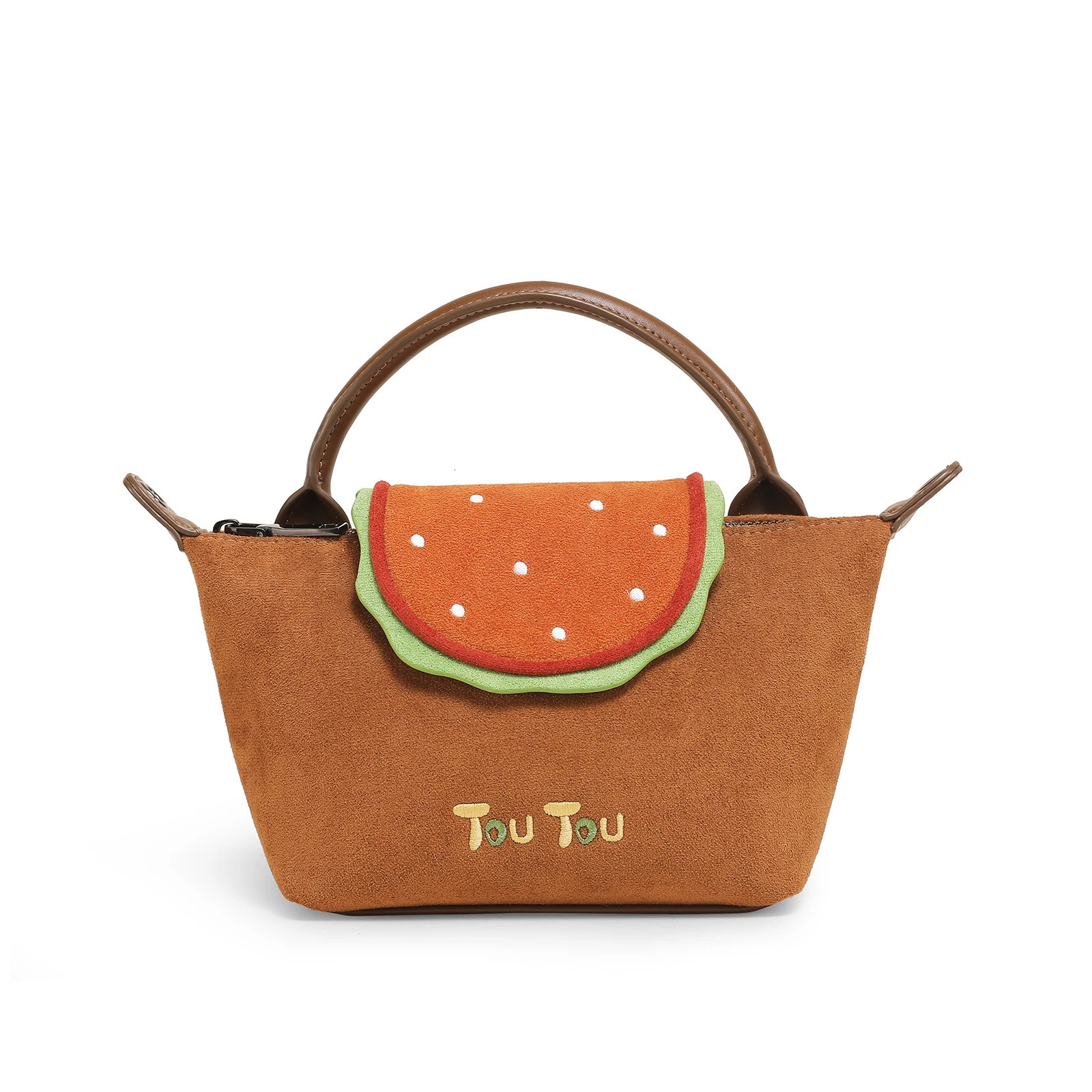 TOUTOU Niche Hamburger Bag Women Hand-held Dumpling Crossbody Bag Adjustable Shoulder Strap Valentines Day Gift for Girlfriend 250306